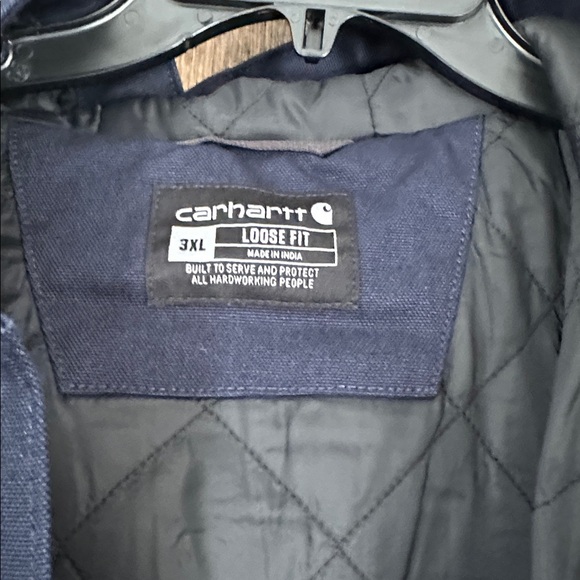 Carhartt Navy men’s loose fit washed duck insulated jacket - Picture 5 of 13